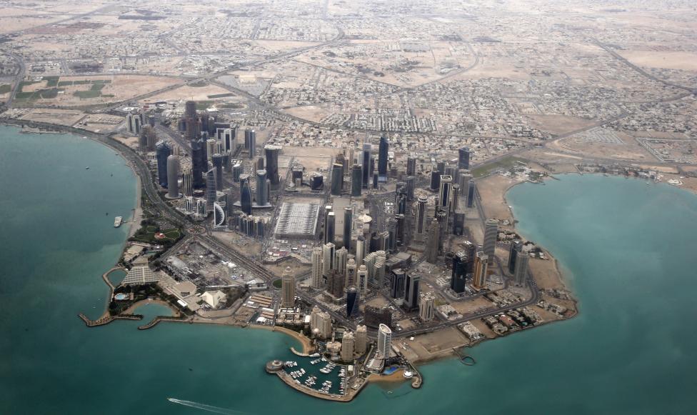 An aerial view shows the diplomatic area of Doha, Qatar. PHOTO: REUTERS