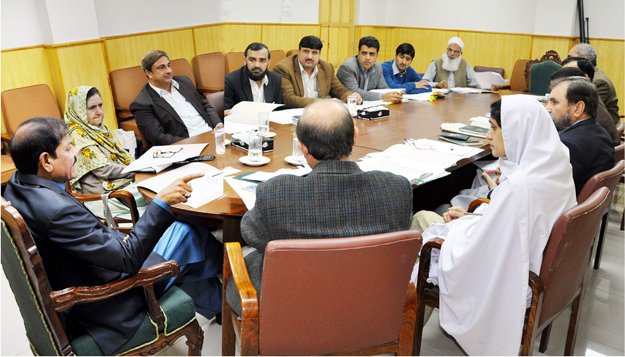 Special Assistant to CM Mushtaq Ahmed Ghani during a high-level meeting held in the city on Tuesday. PHOTO: EXPRESS
