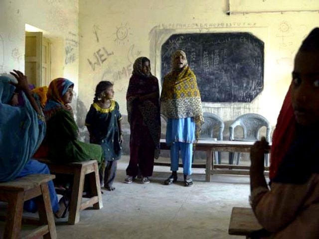 New report puts Punjab, K-P ahead of Sindh, Balochistan on various educational parametres.
PHOTO: AFP
