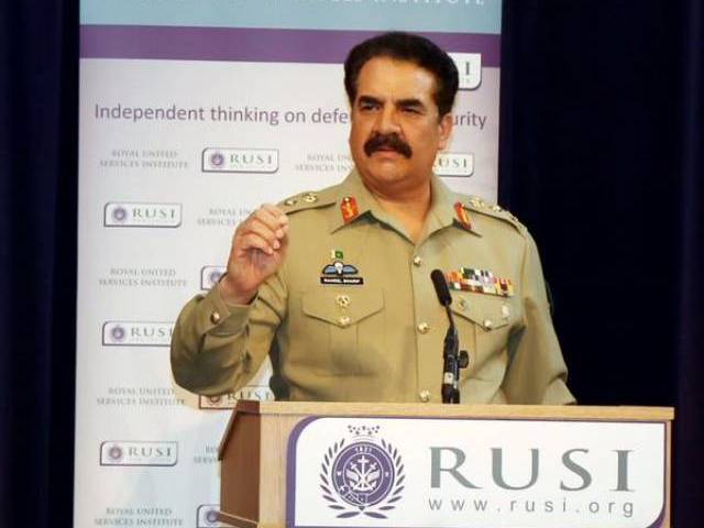 A file photo of army chief General Raheel Sharif. PHOTO: ISPR