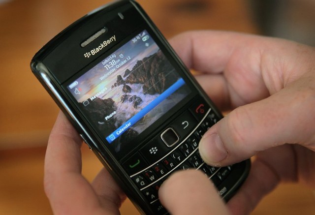 5 million Indonesian users are accessing BBM from their BlackBerry device. PHOTO: AFP