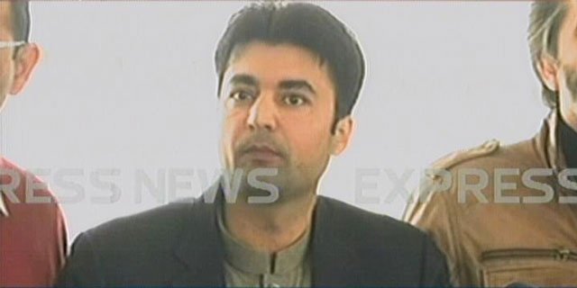 PTI MNA Murad Saeed addresses media outside the National Assembly after a fight broke out between him and PML-N lawmaker Mian Javed Latif on Thursday, March 9, 2017. EXPRESS NEWS SCREENGRAB