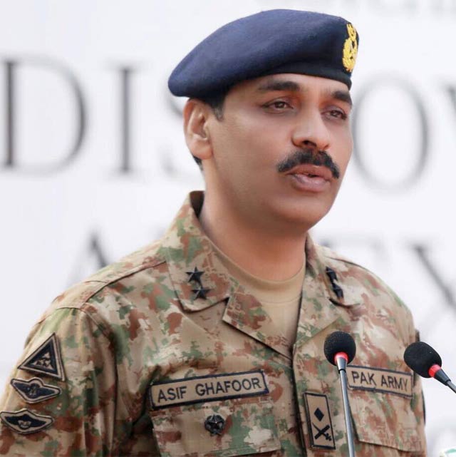 DG ISPR Maj Gen Asif Ghafoor. PHOTO: ISPR