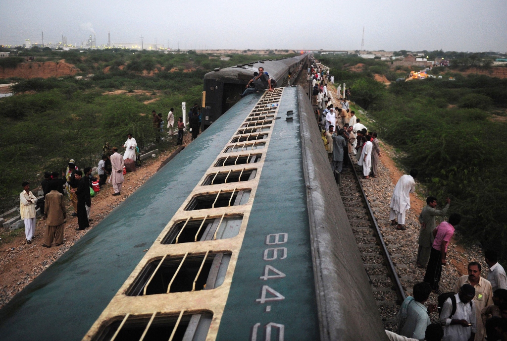 The collision took place few kilometres away from the Kotri Railway Junction in Jamshoro. PHOTO: AFP/File