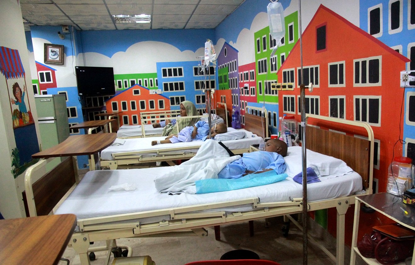 The children’s cancer centre at NICH treats children up to 14 years of age of which more than 60% are from Karachi, while the rest come from other parts of Sindh. PHOTOS: ATHAR KHAN/EXPRESS