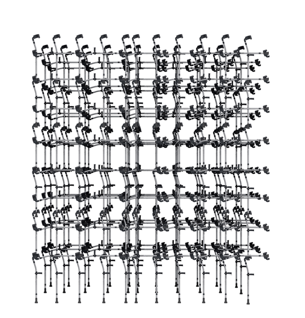Crutches by Syed Safdar Ali. Photos: Courtesy Karachi Biennale