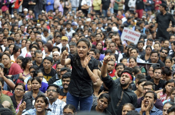 A number of Indians can be seen protesting violence against women.
PHOTO: REUTERS