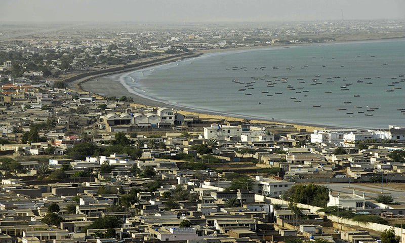 A general view of the Pakistani coastal town of Gwadar on the Arabian Sea in this March 19, 2007. PHOTO: REUTERS