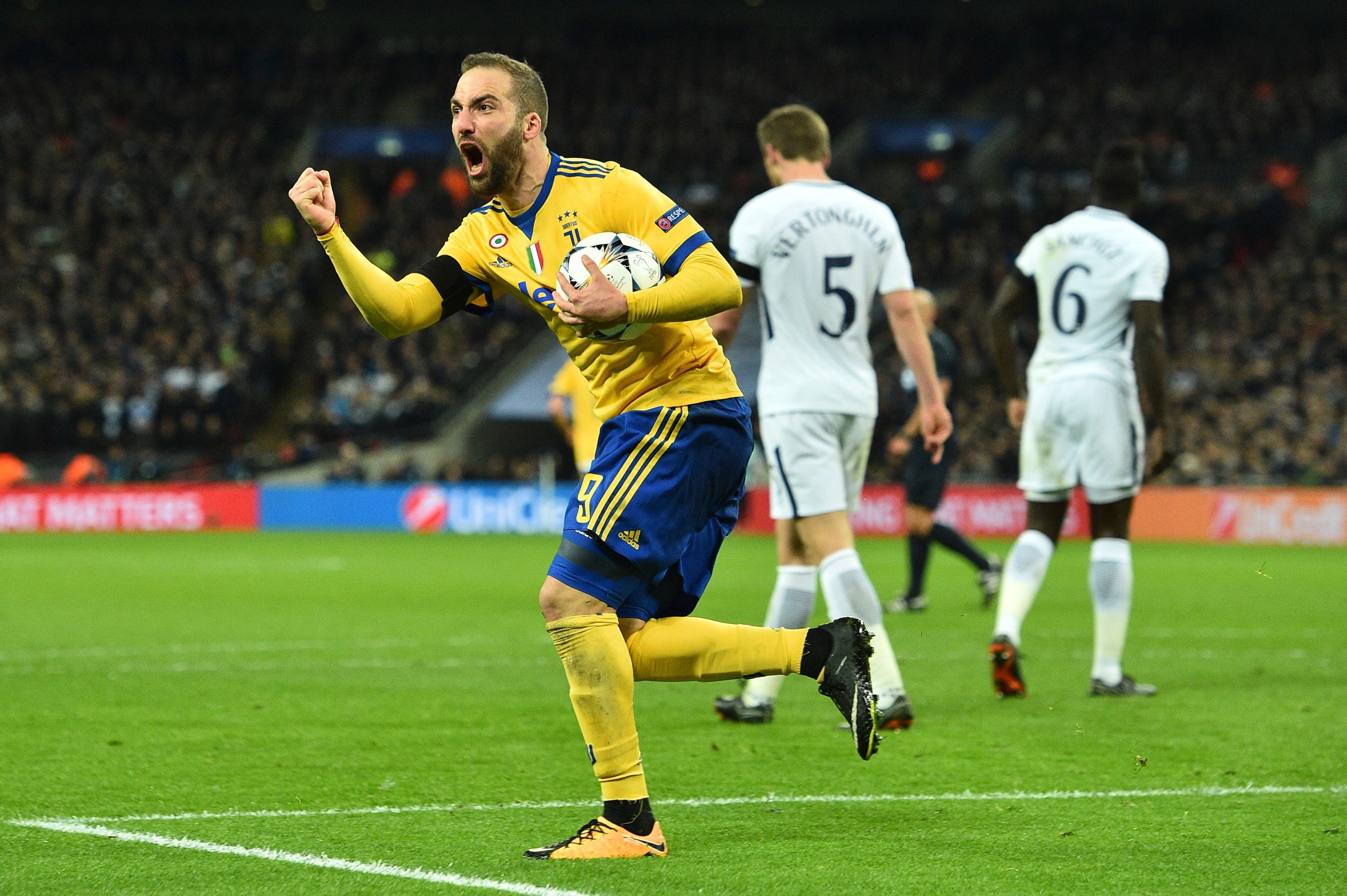 Higuain scored one and set up the other as three minutes of brilliance turned the tie on its head. PHOTO: AFP