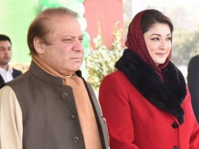 Nawaz Sharif with his daughter Maryam. PHOTO COURTESY: BBC