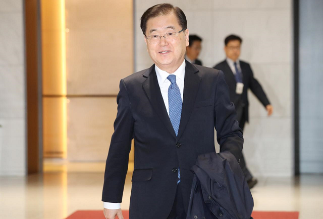 South Korea's national security adviser has flown to Washington to meet his newly appointed US counterpart John Bolton.
PHOTO: REUTERS