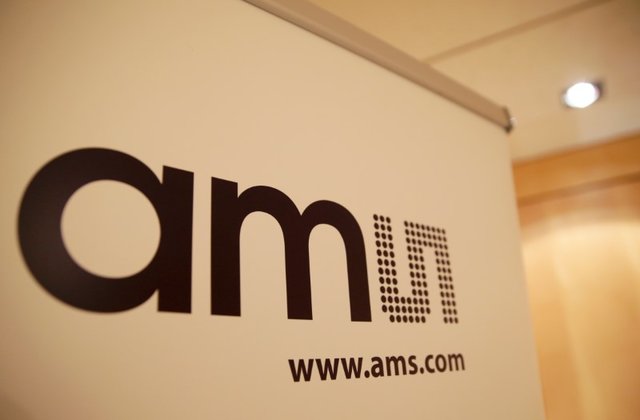 The logo of the multinational semiconductor manufacturer AMS (Austria Mikro Systeme) is seen during a annual news conference, in Zurich, Switzerland February 6, 2018.
PHOTO: REUTERS