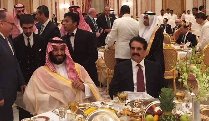 Crown Prince Mohammad bin Salman and Former COAS Raheel Sharif. PHOTO: TWITTER
