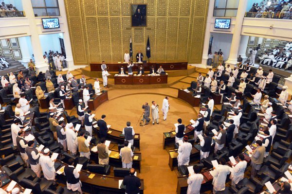 Khyber-Pakhtunkhwa Assembly in session. PHOTO: AFP