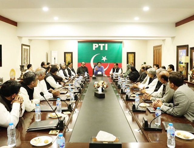 Decision was made in a party huddle at PM Imran Khan's Bani Gala residence. PHOTO COURTESY: PTI