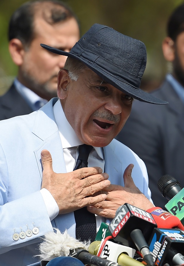 Shehbaz Sharif. PHOTO: AFP