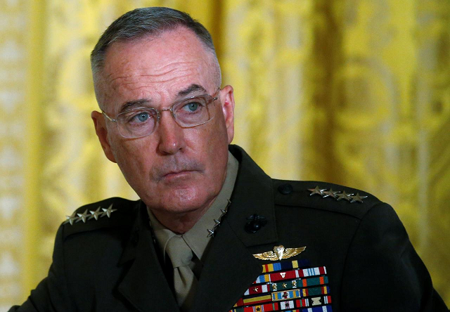 US Joint Chiefs Chairman General Joseph Dunford attends a meeting of the National Space Council in the East Room of the White House in Washington, US, June 18, 2018. PHOTO: REUTERS