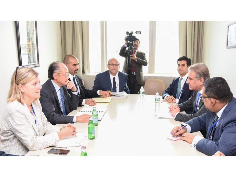Foreign Minister in discussion with World Bank chief on the sidelines of the UNGA session on September 24. PHOTO: MOFA