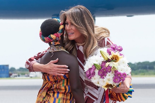 Trump was welcomed by a troupe of traditional drummers and dancers. PHOTO AFP