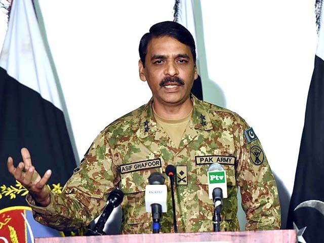 DG ISPR Maj Gen Asif Ghafoor. PHOTO: ISPR