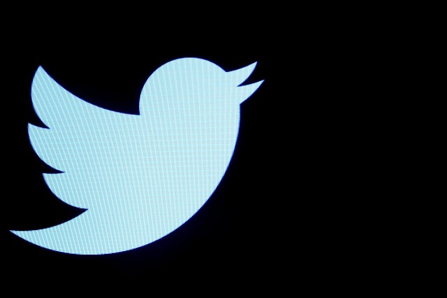 The Twitter logo is displayed on a screen on the floor of the New York Stock Exchange (NYSE) in New York City, US, September 28, 2016.
PHOTO: REUTERS