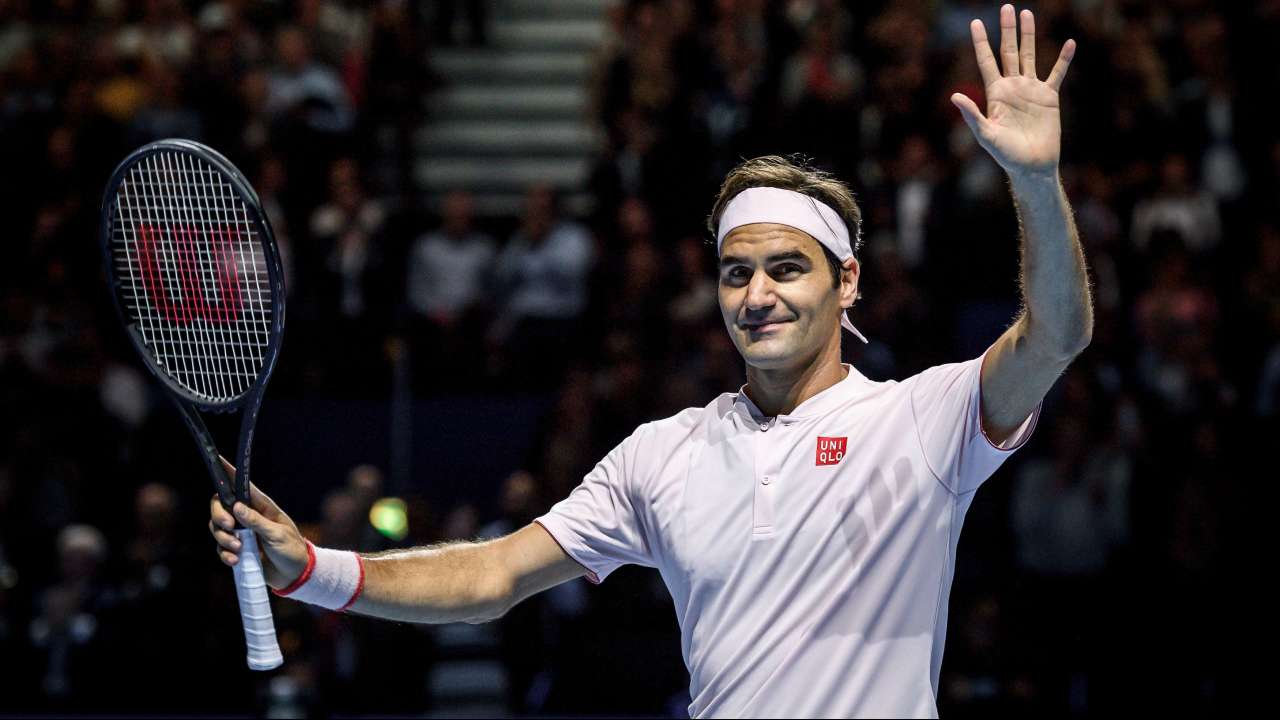 NOT GIVING UP: Flying Federer leads Switzerland in defence of the Hopman Cup title he won alongside Belinda Bencic earlier this year, with the pair teaming up once again. PHOTO: AFP