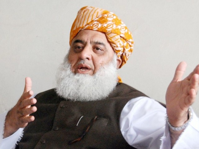 The MMA chief also accused the PTI government of forsaking the people of Indian-occupied Kashmir. PHOTO: FILE