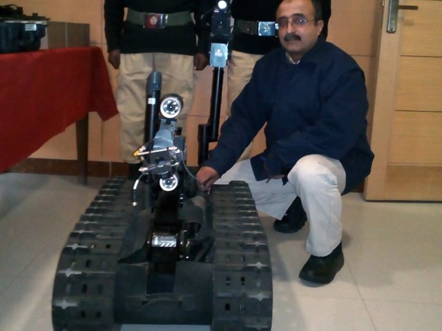 Rs70m worth bomb disposal kit electronically detects, breaks, diffuses bombs under the ground. PHOTO: EXPRESS