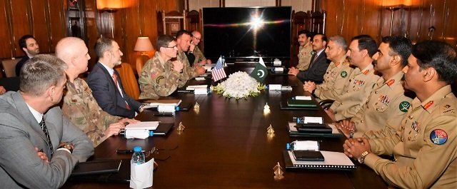 Pak-US military hold talks in Rawalpindi,GHQ to discuss Afghan peace process. PHOTO: ISPR