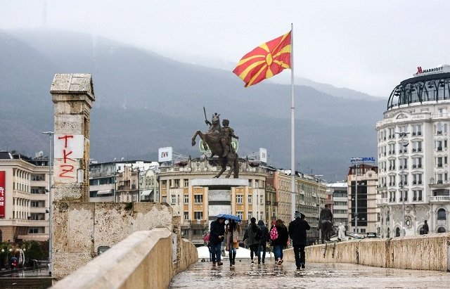 NATO chief Jens Stoltenberg has said he looked forward to Macedonia's flag joining others in the alliance. PHOTO: AFP