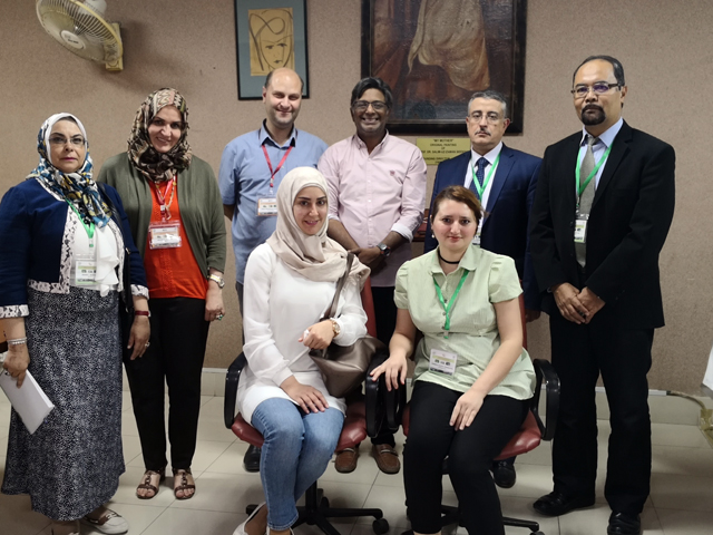 Rami Arafeh, Eldar A. Garev and Dato Ibrahim Jantan, Sahar I Mostafa, Nohad.A Alomari,Manal fardon and Kamala Badalova with the author (in the middle). PHOTO: EXPRESS