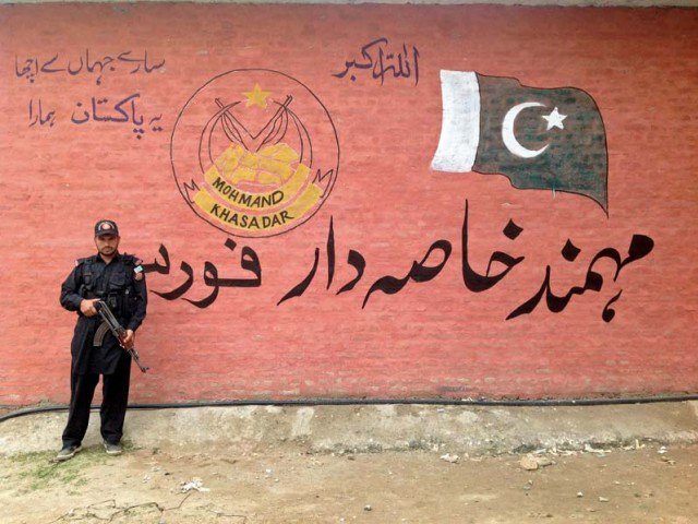 A file photo of a Khasadar soldier. PHOTO: MUREEB MOHMAND/EXPRESS