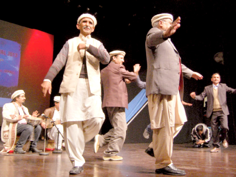 A file photo of a festival featuring local dances of the Gilgit-Balistan region. PHOTO: MUHAMMAD JAVAID/EXPRESS