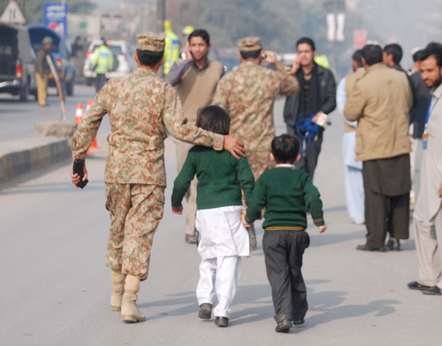 The APS martyrs’ families called on Senate Deputy Chairman Saleem Mandviwalla on Tuesday at Parliament House. PHOTO: FILE REUTERS