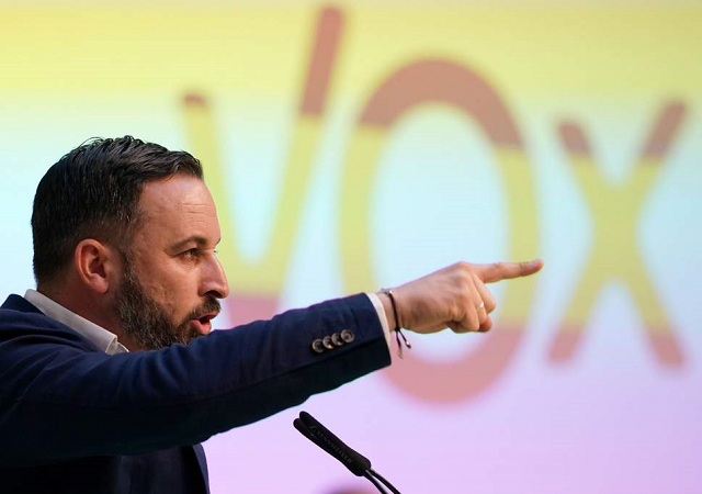 Santiago Abascal, leader of Spanish far-right party Vox. PHOTO: AFP