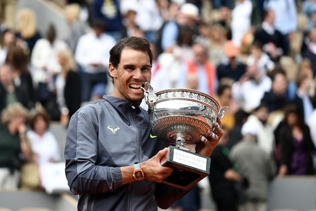 The world number two also took his Paris record to an astonishing 93 wins and just two losses having previously won the title in 2005-2008, 2010-2014, 2017 and 2018. PHOTO: AFP