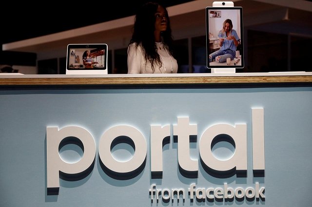 A worker stands behind a Portal booth during Facebook's F8 developers conference in San Jose, California, US, April 30, 2019.
PHOTO: REUTERS