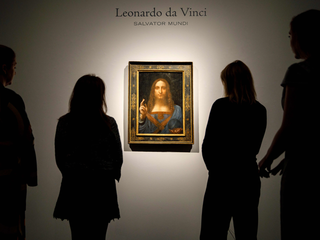 Since its sale for a record $450 million, the whereabouts of the "Salvator Mundi," said to be painted by Leonardo da Vinci, has become one of the art world's greatest mysteries. Photo: AFP