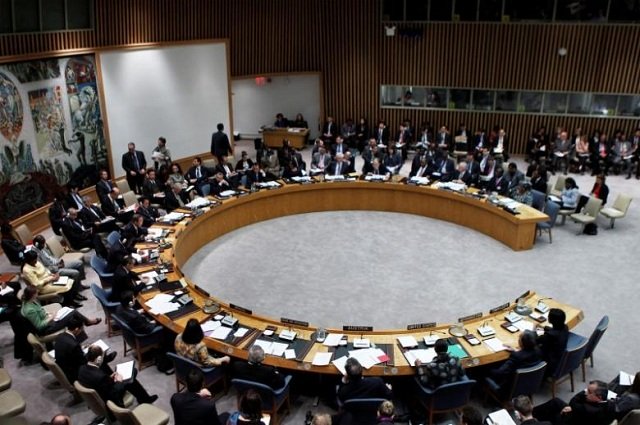 A general view shows a meeting of the United Nations Security Council at the UN headquarters in New York. PHOTO: REUTERS