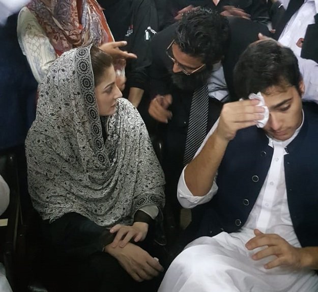 PML-N Vice President Maryam Nawaz Sharif at an accountability court in Lahore on August 9. PHOTO: EXPRESS