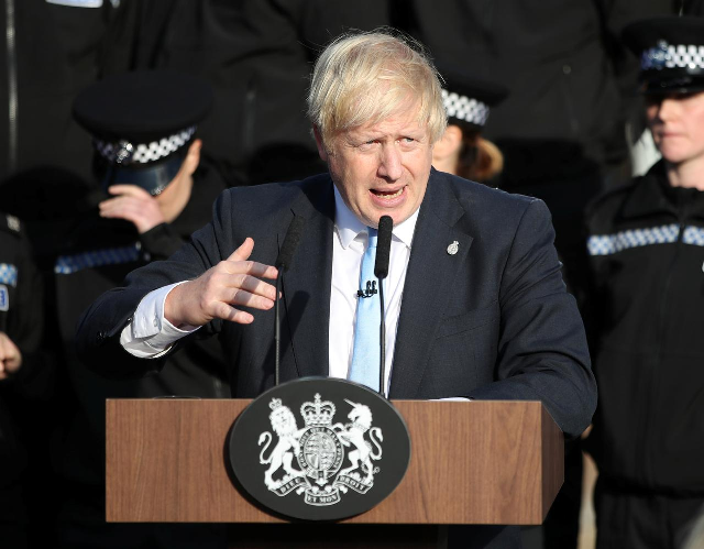 Boris Johnson in Scotland. PHOTO: Reuters