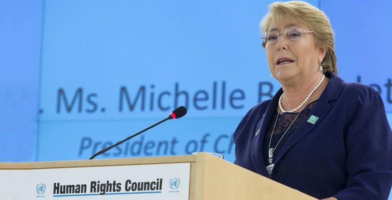UN High Commissioner on Human Rights Michelle Bachelet. Picture Coutesy UN News