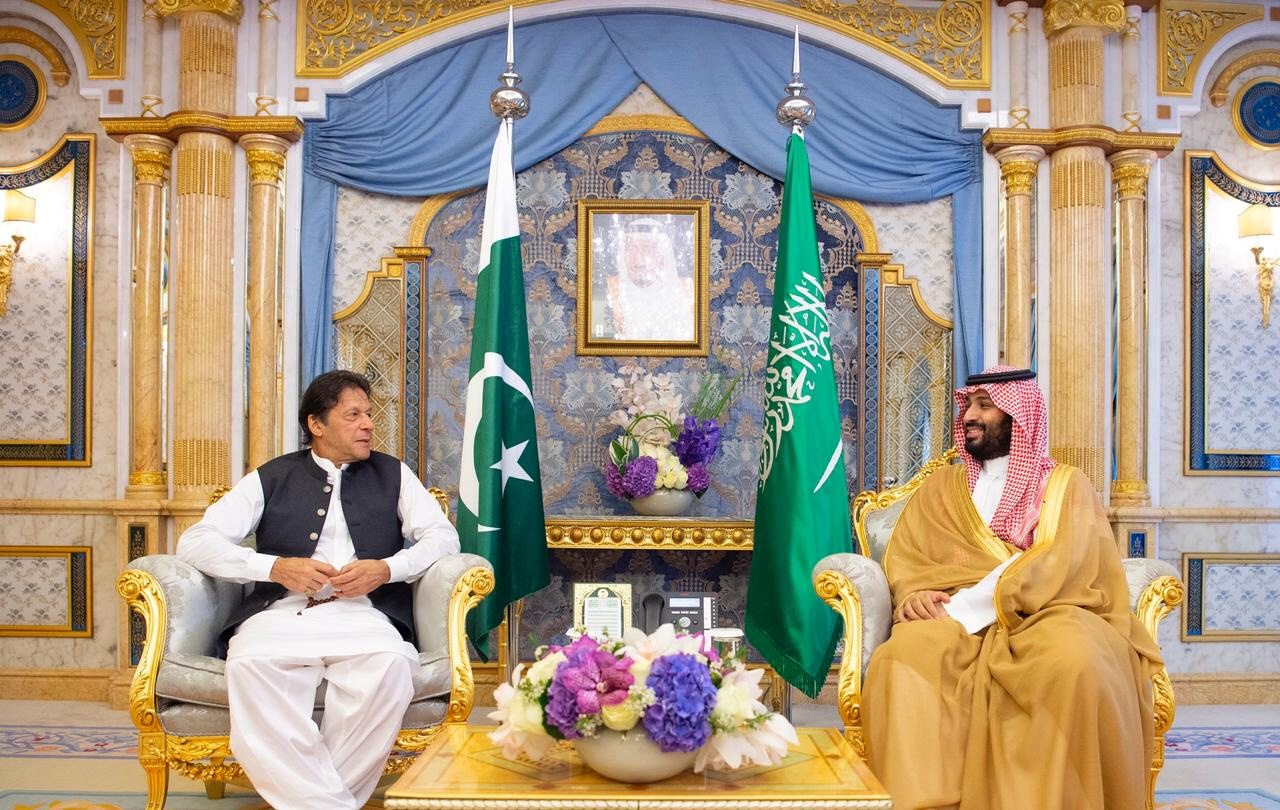 PM Imran Khan with Saudi Crown Prince Mohammad bin Salman. PHOTO: PTI