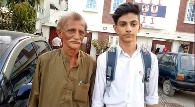 Anas Habib with his father Muhammad Habib. PHOTO: TWITTER/(@AbulAzizNoman)