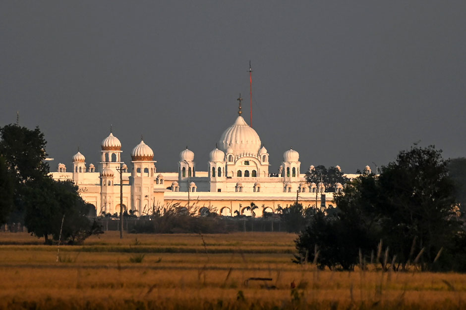 The Shrine of Baba Guru Nanak Dev at Gurdwara Darbar Sahib is seen in Kartarpur near the Indian border on November 8, 2019.PHOTO: AFP