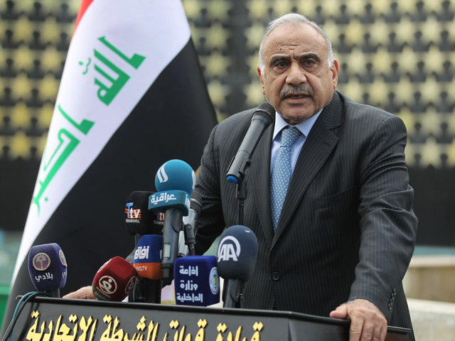 Iraq's former prime minister Adel Abdel Mahdi. PHOTO: AFP