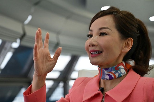 As a working mother, Jane Sun, the head of Chinese travel giant Trip.com, says she understands the challenges faced by many women in China, whose participation in the labour force has been falling for decades. PHOTO: AFP
