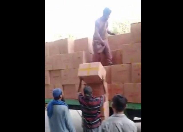Inland Revenue Enforcement Network seizes 1,290 cartons of cigarettes, ‘largest amount in Pakistan’s history’. SCREENGRAB