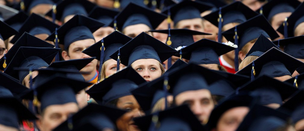 A Reuters file photo of students at a graduation ceremony.