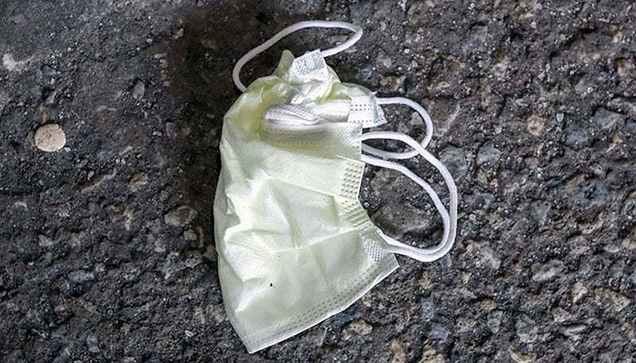 A Reuters file photo of a used mask.